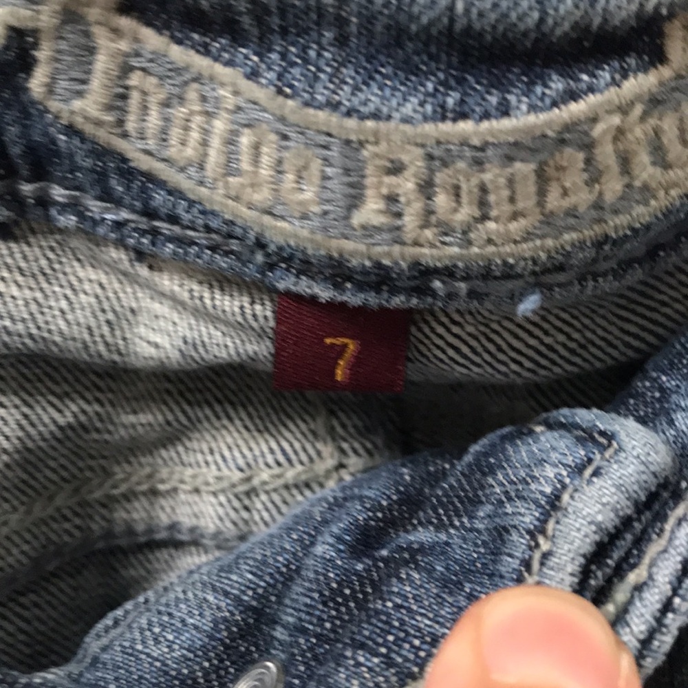 Size 7 Indigo Royalty flare bottoms